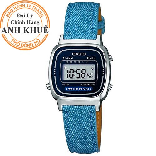 Đồng hồ nữ dây da casio anh khuê la670wl-2a2df