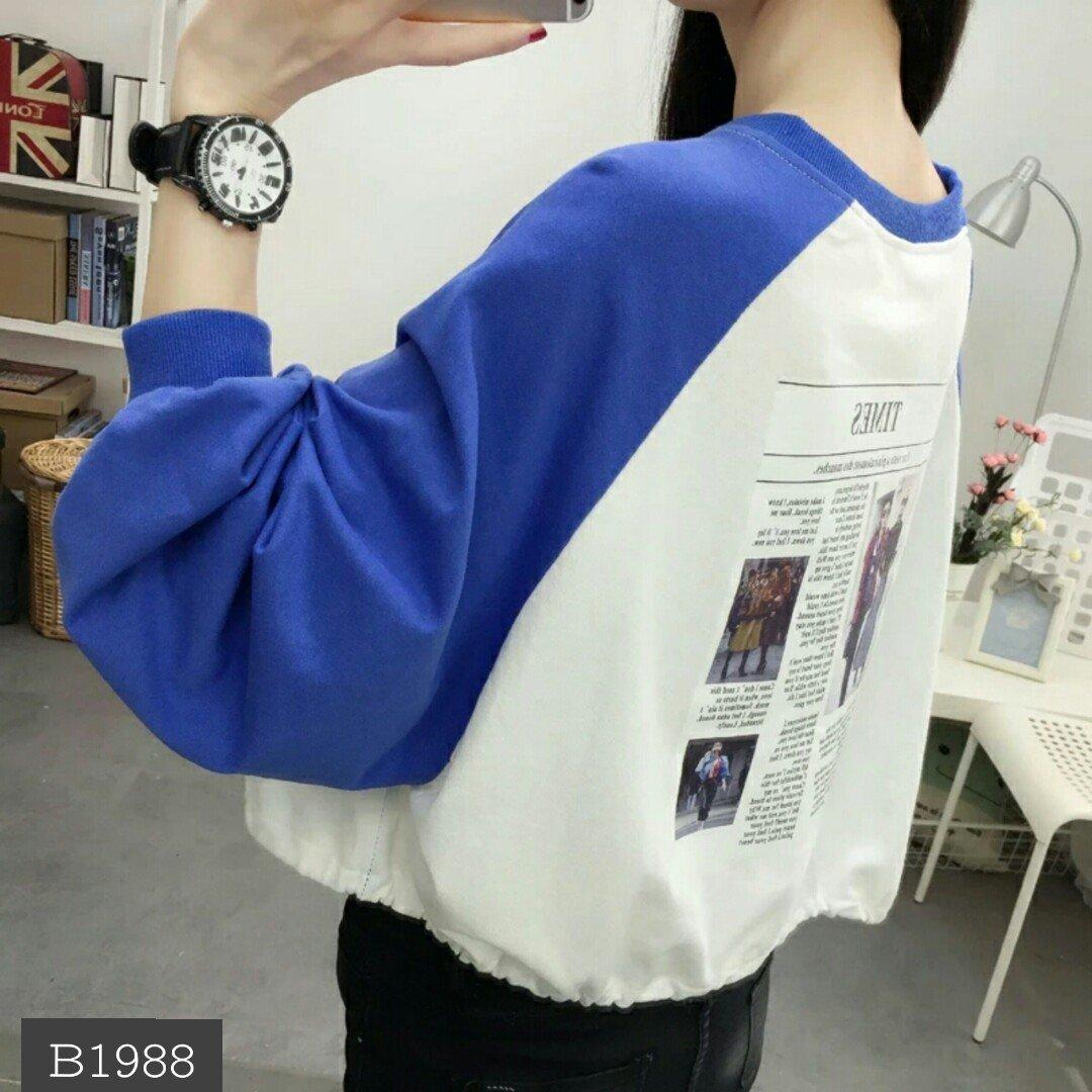 Áo thun Croptop tay dài from rộng cực đẹp BEE02