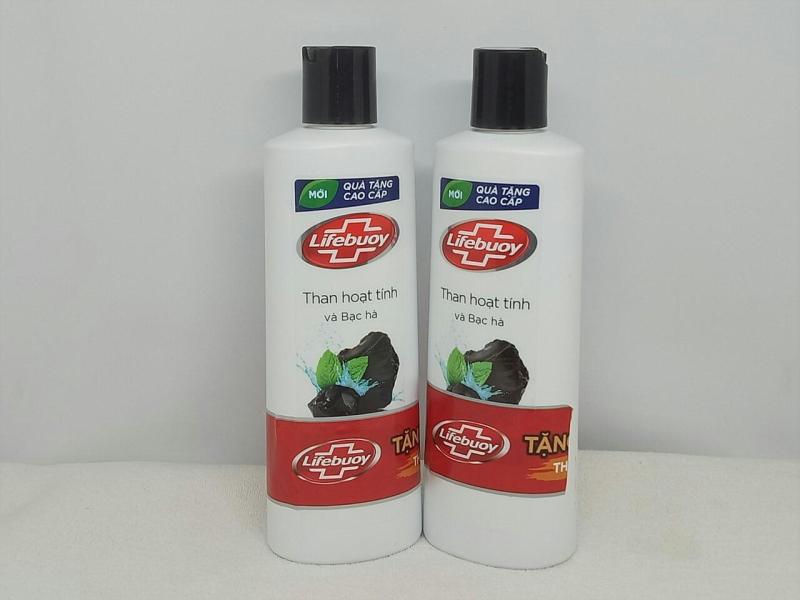 Combo 2 Chai Sữa Tắm Dexto Lifebuoy Than Hoạt Tính và Bạc Hà (200g/chai) + TẶNG 2 MÓN : tuýt kem đánh răng + túi đựng mỹ phẩm