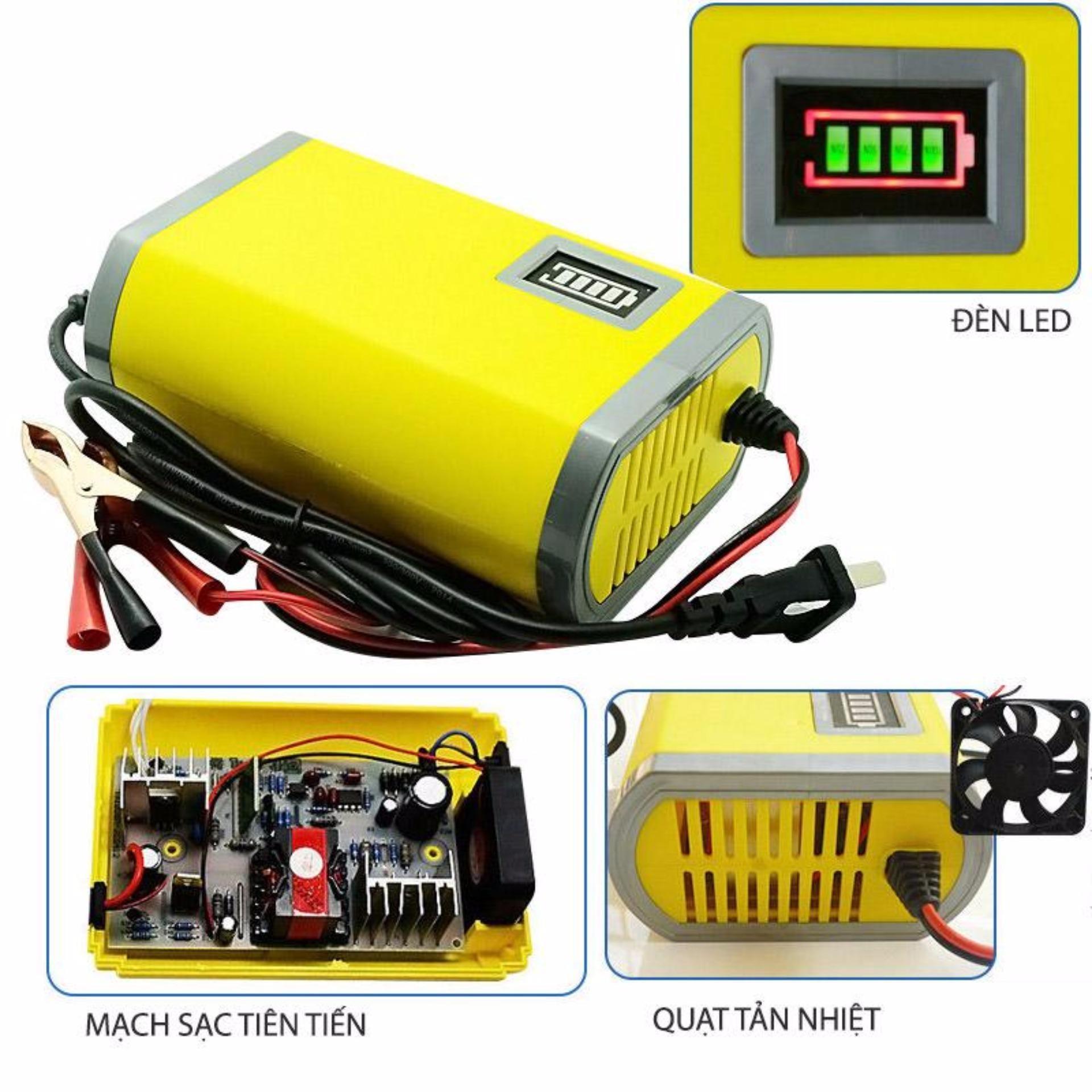 Sạc acquy 12v nhỏ gọn, bo sac binh acquy tự sạc , tự dùng, dòng cao cấp