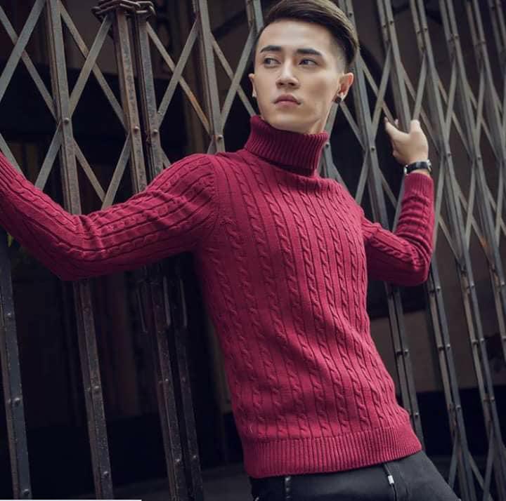 Áo Len Cao Cổ hàng nhập màu đỏ