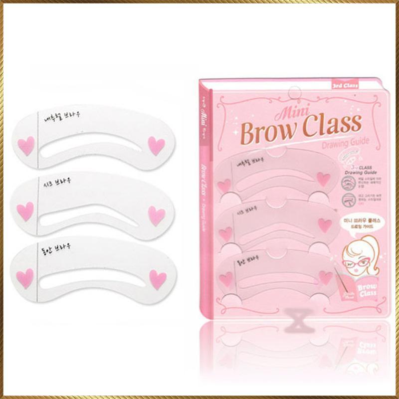 Combo 3 bộ Khuôn kẻ lông mày Mini Brow Class bộ 3 kiểu BC3