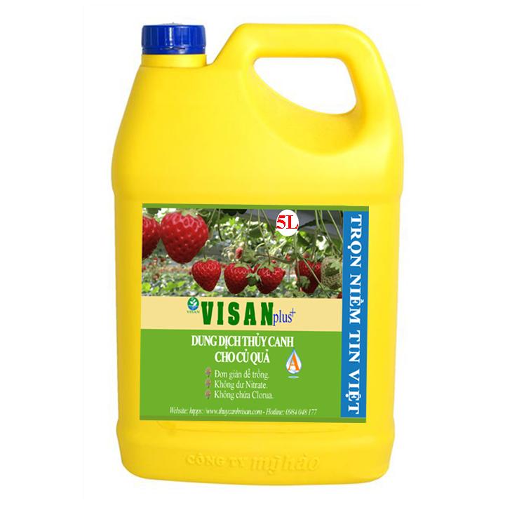 Phân bón | Dung dịch thủy canh ăn quả 2 can 5 lít pha  2,5m3  2500 lít 1200 ppm