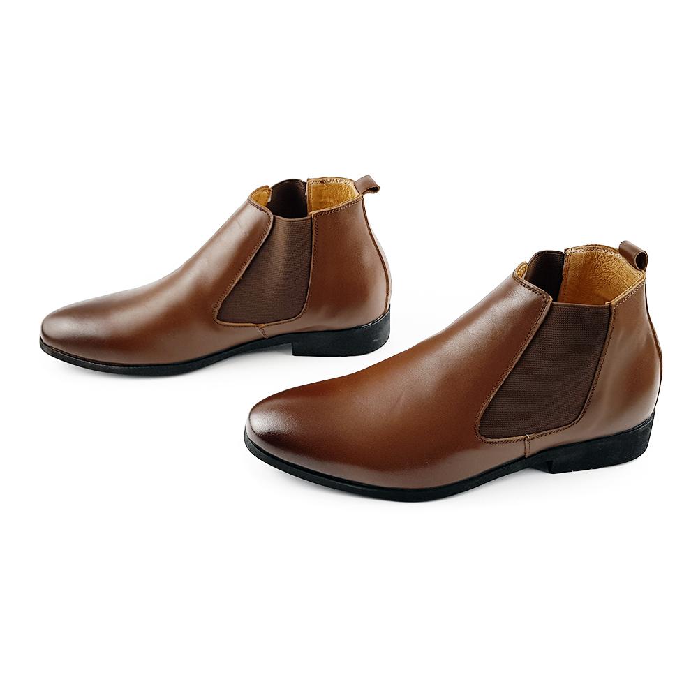 Giày Boot Nam Cổ Lửng Da Bò Thật 100% Ensado CL03DMC (Đen-Nâu)