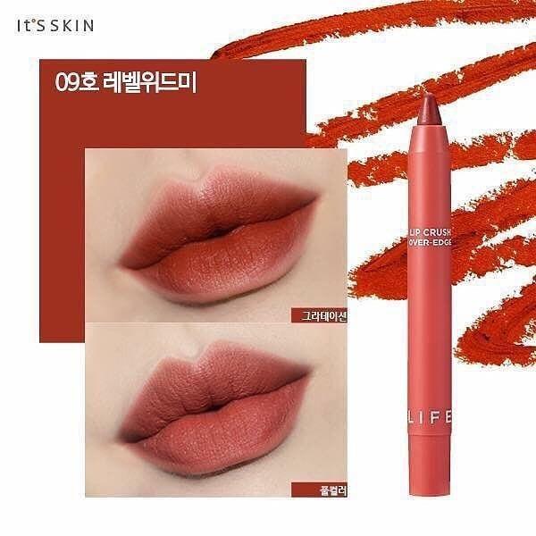 Son Bút Chì Siêu Lì It's Skin Life Color Lip Crush Over-Edge #09 Level With Me