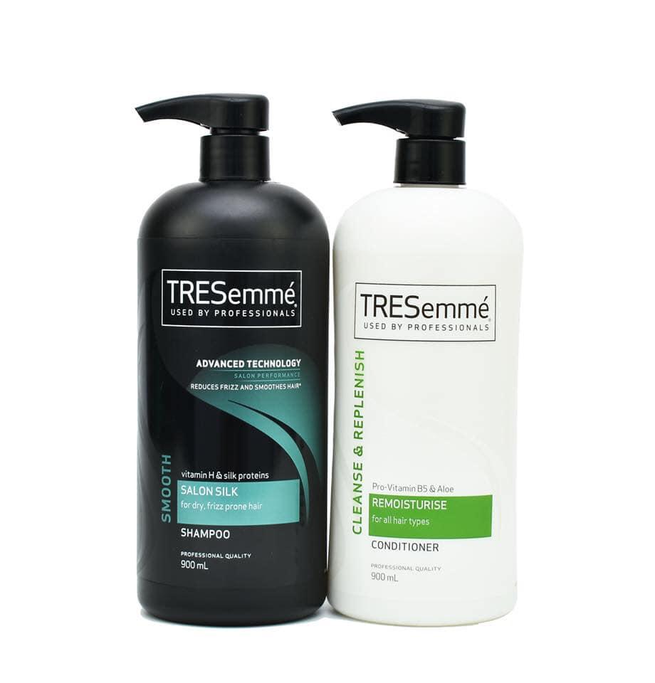 Bộ dầu gội-dầu xả mượt tóc Tresemme Salon Silk Hàn Quốc