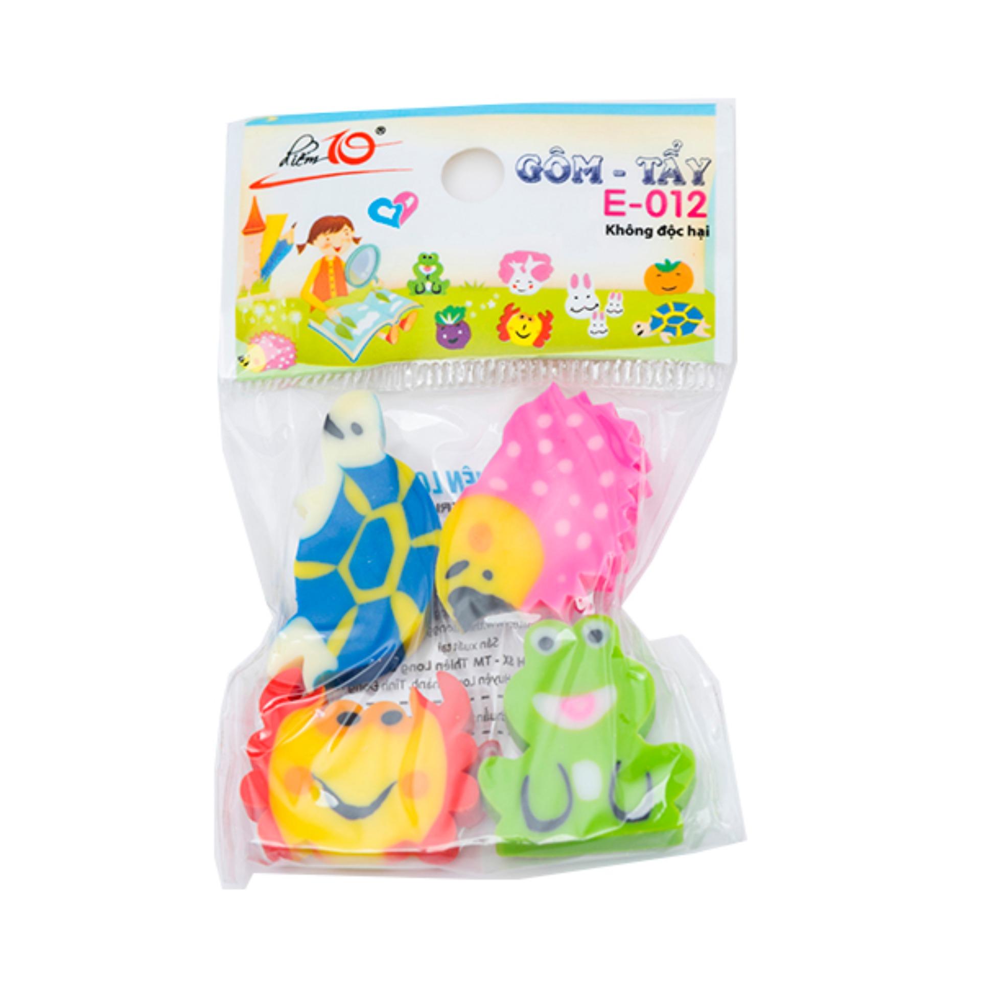 Bộ 8 túi gôm thiên long 2d e-012