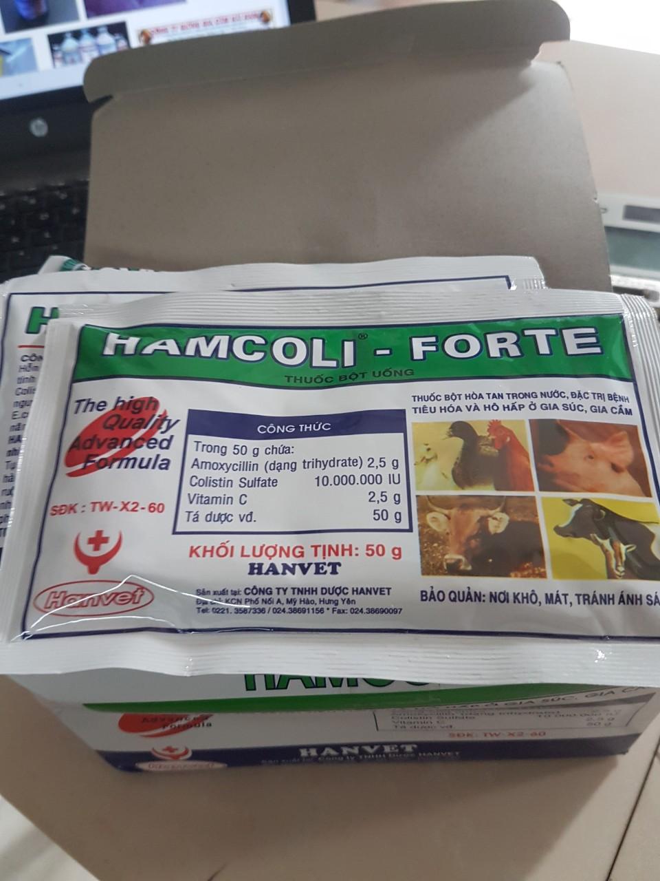 10 gói h.a.m.c.o.l.i-f.o.r.t.e 50gr (hàng hanvet)