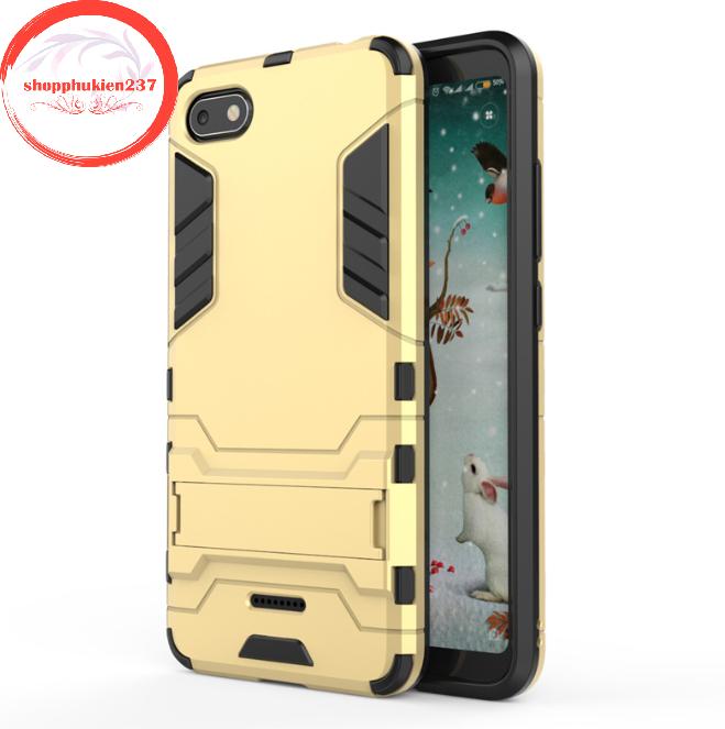 Ốp lưng xiaomi redmi 6a ốp chống sốc iron man có giá đỡ