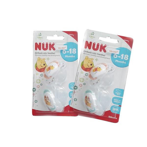 Ty ngậm Nuk silicone đôi Disney sleeptime 6 đến 18th V778