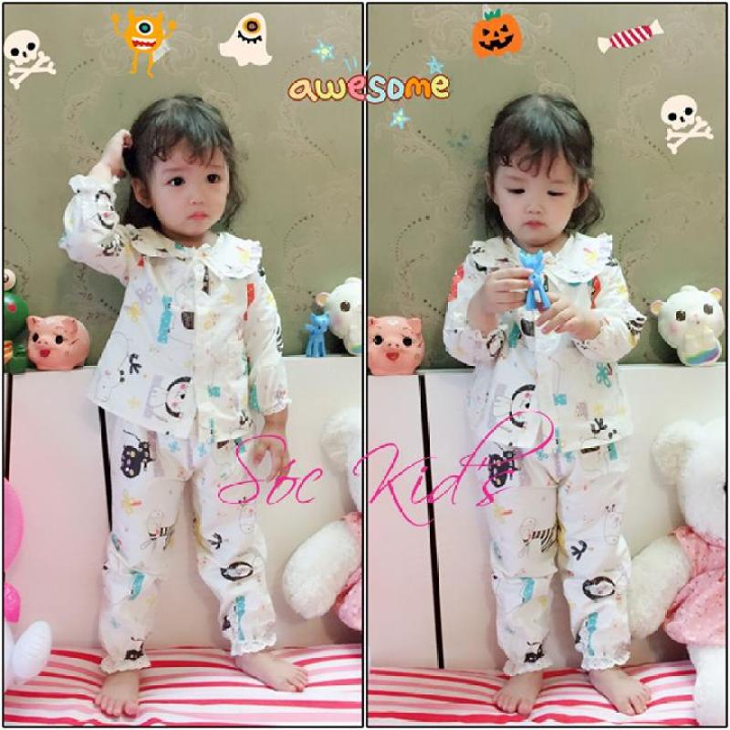 Nơi bán Pijama Dễ Thương Cho Bé gái - Trắng Họa Tiết