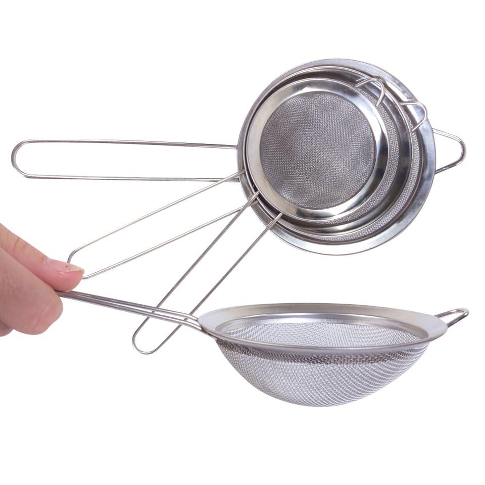 Bộ 04 dụng cụ rây, lọc, vớt thực phẩm đa năng nhiều kích cỡ tiện dụng