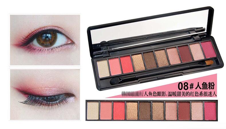 Bảng phấn mắt 10 màu Fashion eye shadow của Novo