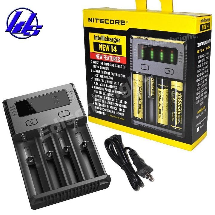 Bộ sạc pin Nitecore NEW I4 với 4 rảnh sạc thế hệ mới - Loại không kèm pin