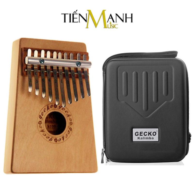 Combo Đàn Kalimba Gecko 10 Phím K10B và Hộp đựng (Gỗ Bạch Dương - Mbira Thumb Finger Piano 10 Keys - Kèm Túi đựng, Khăn lau, Sách học, Móng gẩy Tiến Mạnh Music - Giúp cảm thụ âm nhạc tốt)