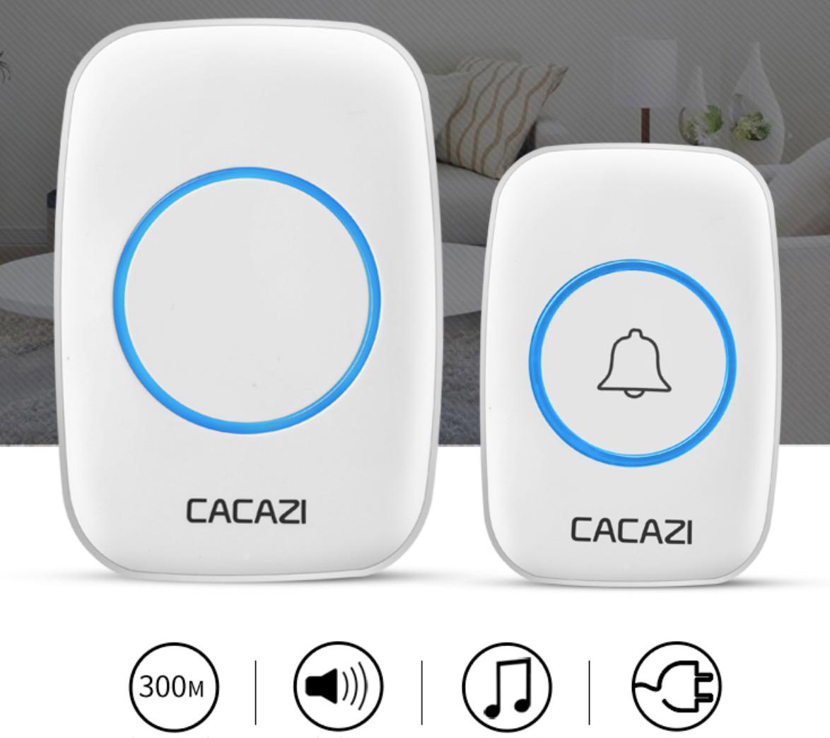 Chuông cửa không dây Cacazi A10 khoảng cách 300m chống nước (loại cao cấp)