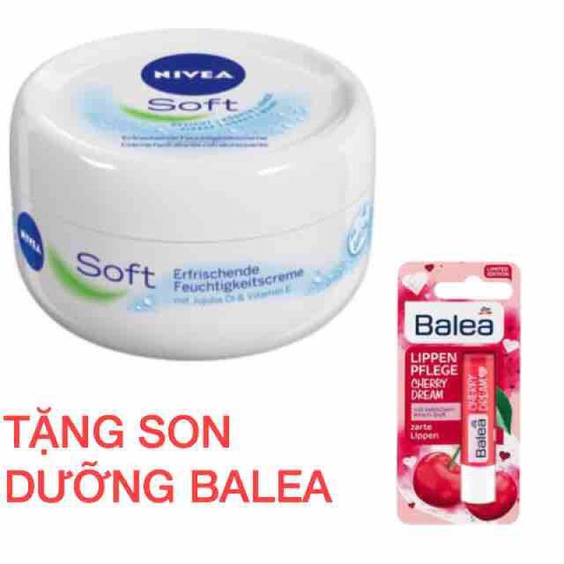 (Quà tặng) Combo 2 hộp Nivea Soft 200ml xách tay Đức