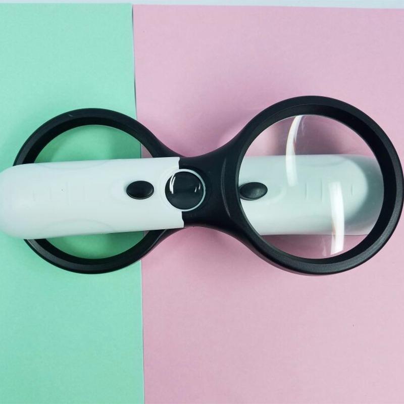 Combo 2 Kính lúp cầm tay có Led Magnifier Zoom x10,x20 lần loại tốt