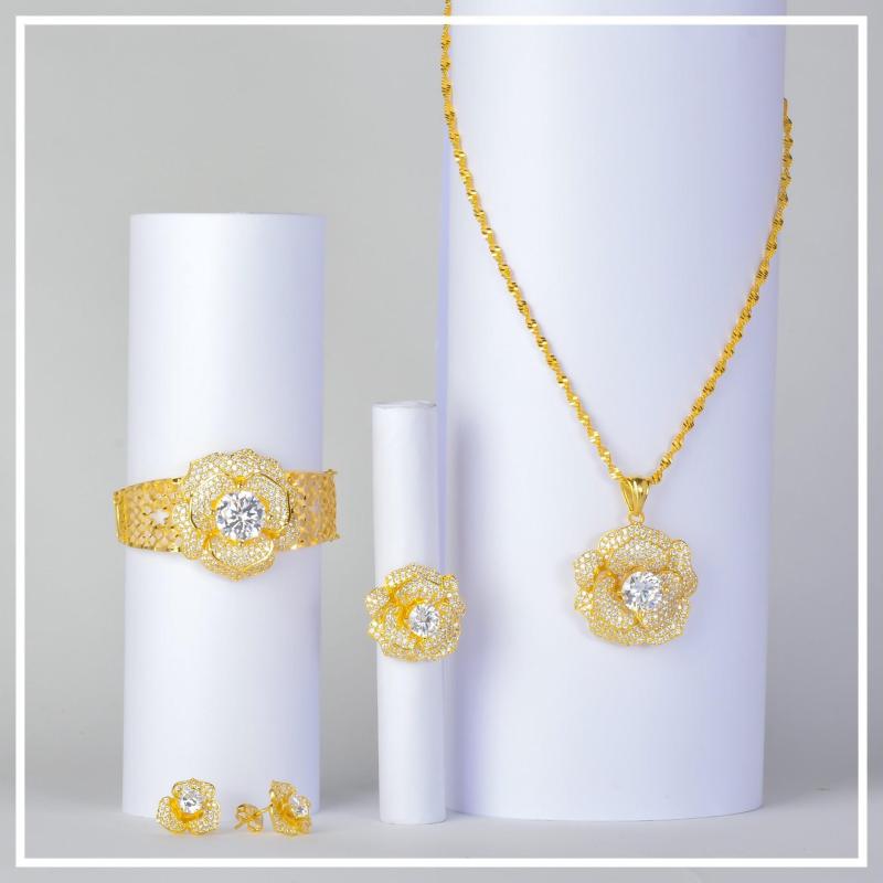 Bộ Trang Sức Nữ Vàng 18K Gadoshop VB4250603 - đeo đi tiệc đi chơi làm công sở cực sang chảnh và quý phái
