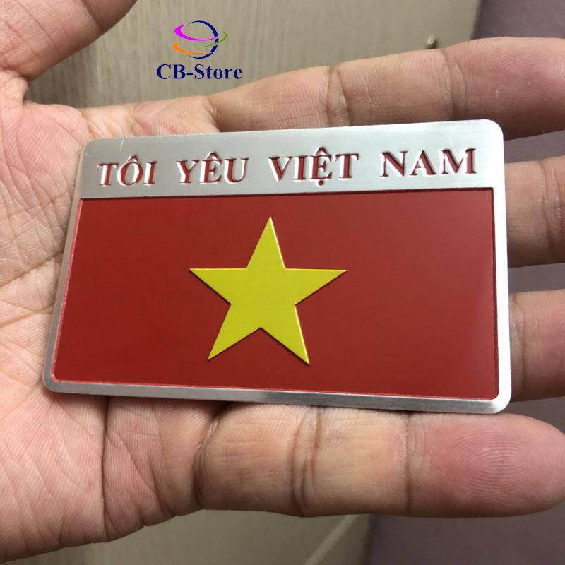 Combo 2 tem nhôm cờ VIệt Nam