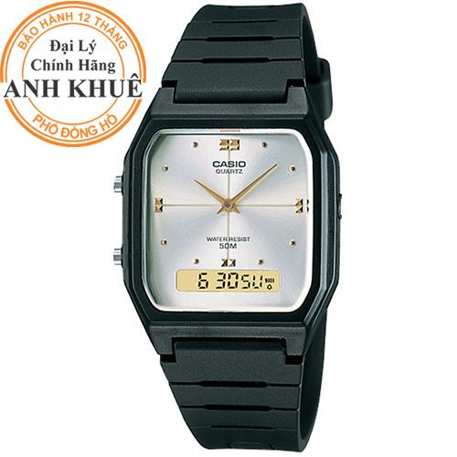 Đồng hồ dây nhựa casio anh khuê aw-48he-7avdf