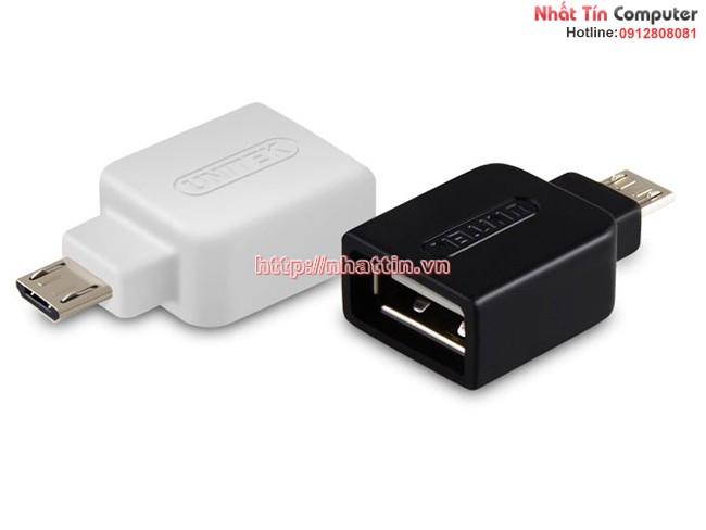 Đầu chuyển đổi micro usb otg unitek y-a015abk chính hãng