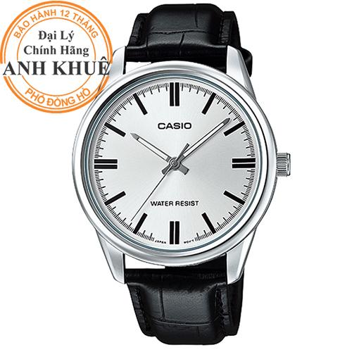 Đồng hồ nam dây da casio anh khuê mtp-v005l-7audf