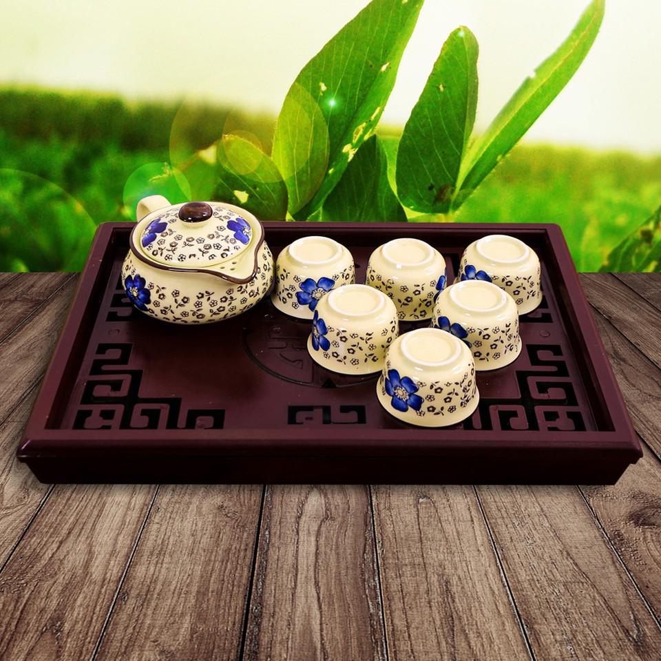 Khay đựng cốc, chén trà  gỗ size nhỏ - hàng VN
