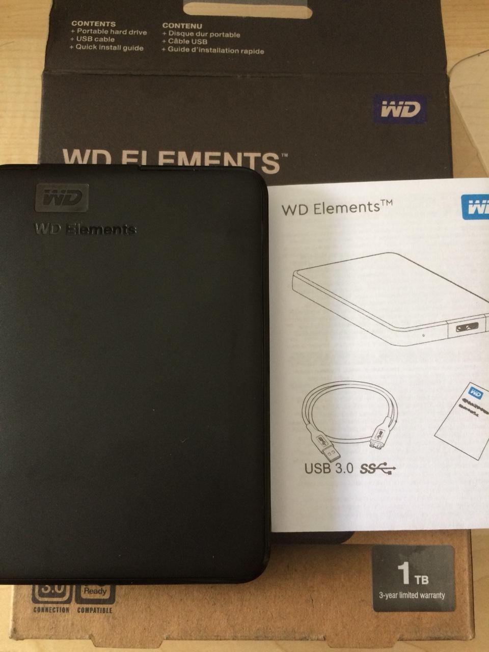 Ổ cứng di động wd elements 1T tặng kèm túi chống sốc