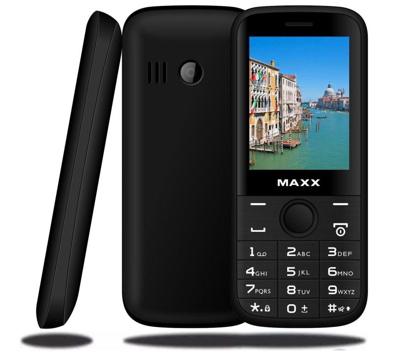 Điện thoại di động MAXX N6610 màn hình cong rộng 2.4 inch, pin khủng 1500 mAh (Đen)