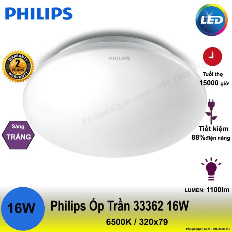 ĐÈN ỐP TRẦN LED PHILIPS 33362 16W 6500K ( ÁNH SÁNG TRẮNG) ( HÃNG PHÂN PHỐI CHÍNH HÃNG)
