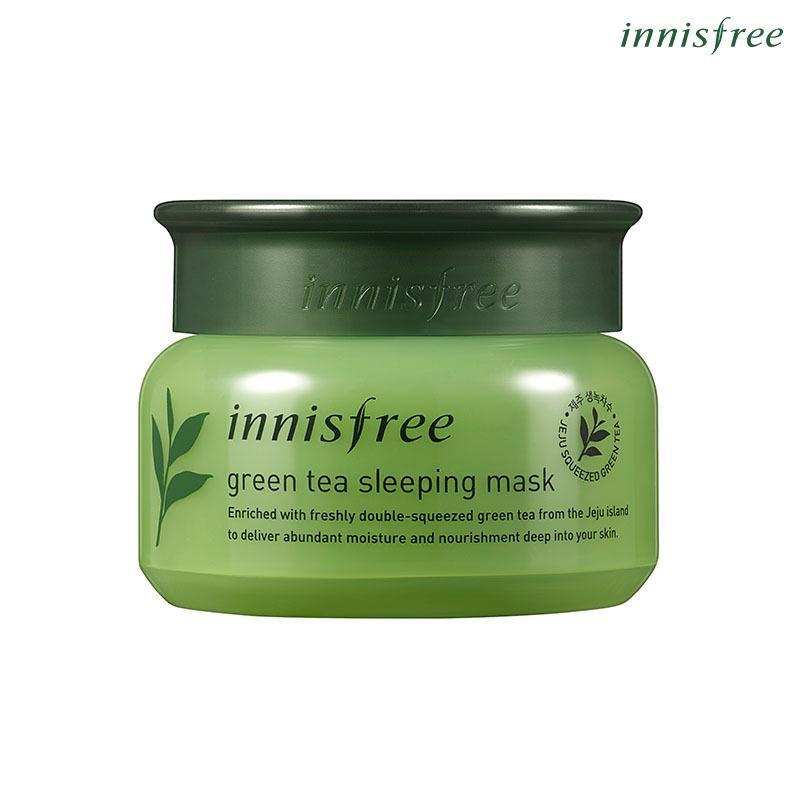Mặt nạ ngủ dưỡng ẩm từ trà xanh đảo Jeju Innisfree Green Tea Sleeping Mask 80ml (NEW) nhập khẩu