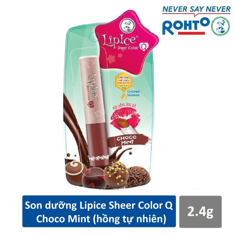 Son dưỡng Lipice Sheer Color Q Choco Mint 2.4g (Hồng tự nhiên) cao cấp