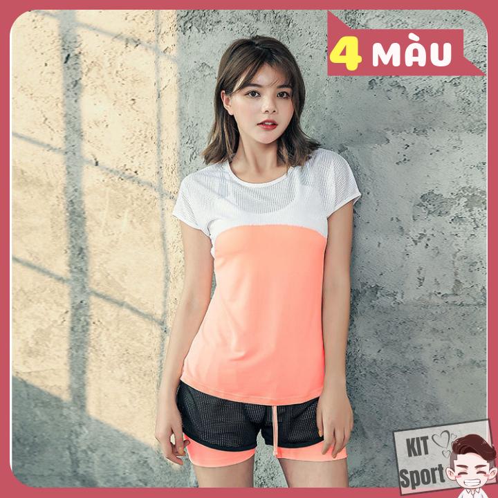 Bộ thể thao nữ Slamper - Cửa Hàng phân phối KIT Sport - Hàng nội địa Trung(Women T-Shirt,Women Short,Set đồ tập quần áo gym, thể dục,thể hình, Yoga, Aerobic,Zumba Fitness)