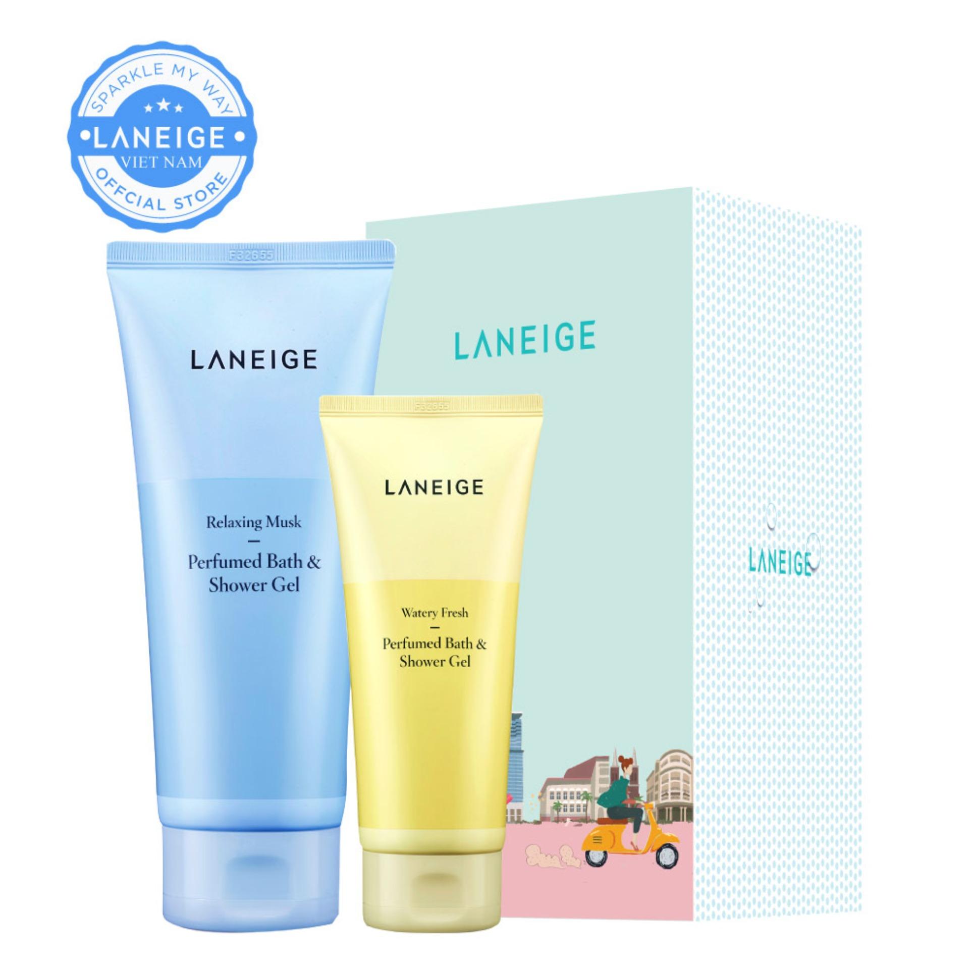 Bộ quà tặng sữa tắm gel hương nước hoa Laneige Relaxing Musk Perfumed Bath & Shower Gel