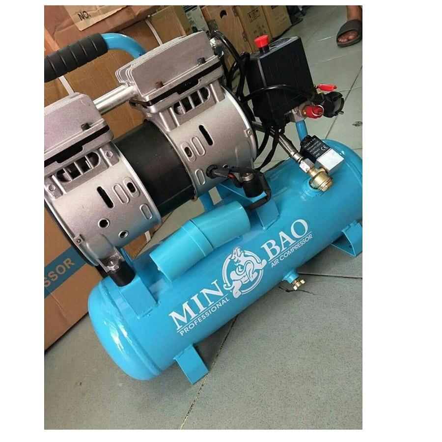 600w máy nén khí không dầu 2 xi lanh minbao mb-035l