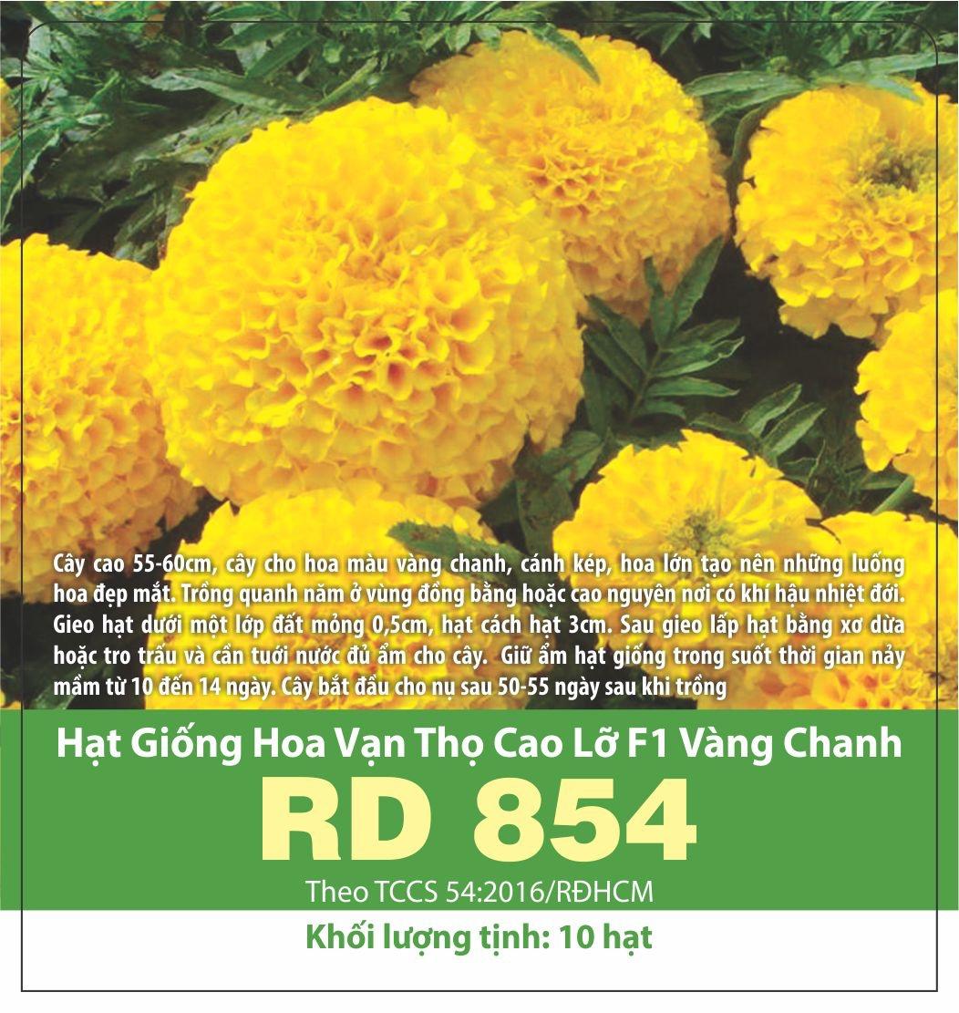 [HCM]HẠT GIỐNG VẠN THỌ VÀNG CAO LỠ F1 RD854 -gói 10 hạt  .