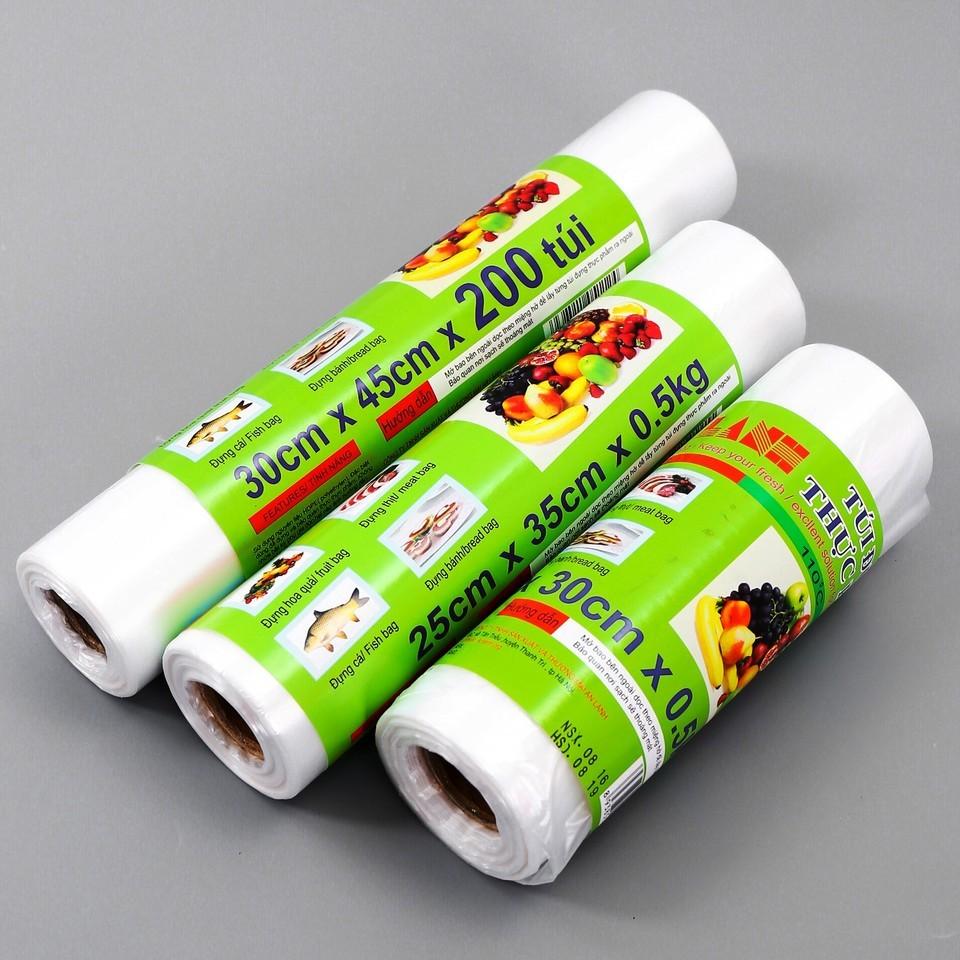 Combo 3 cuộn(1,5kg) túi đựng thực phẩm HDPE An Lành