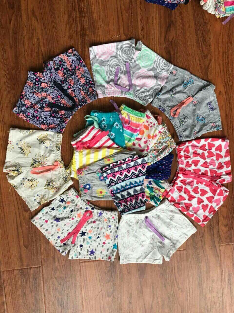 Set 5 quần đùi xuất dư cho bé gái 8-16kg