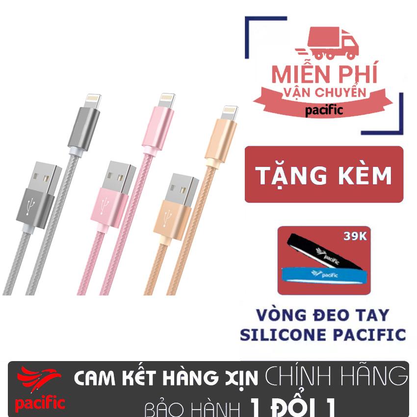 Cáp Dù Sạc Nhanh Lightning Iphone Ipad - Tặng Vòng đeo tay Silicone Pacific