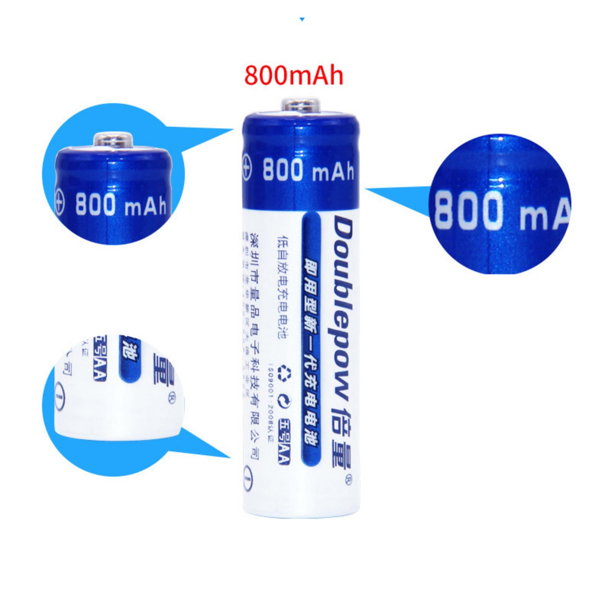 02 viên pin tiểu AA 800mAh sạc lại Doublepow