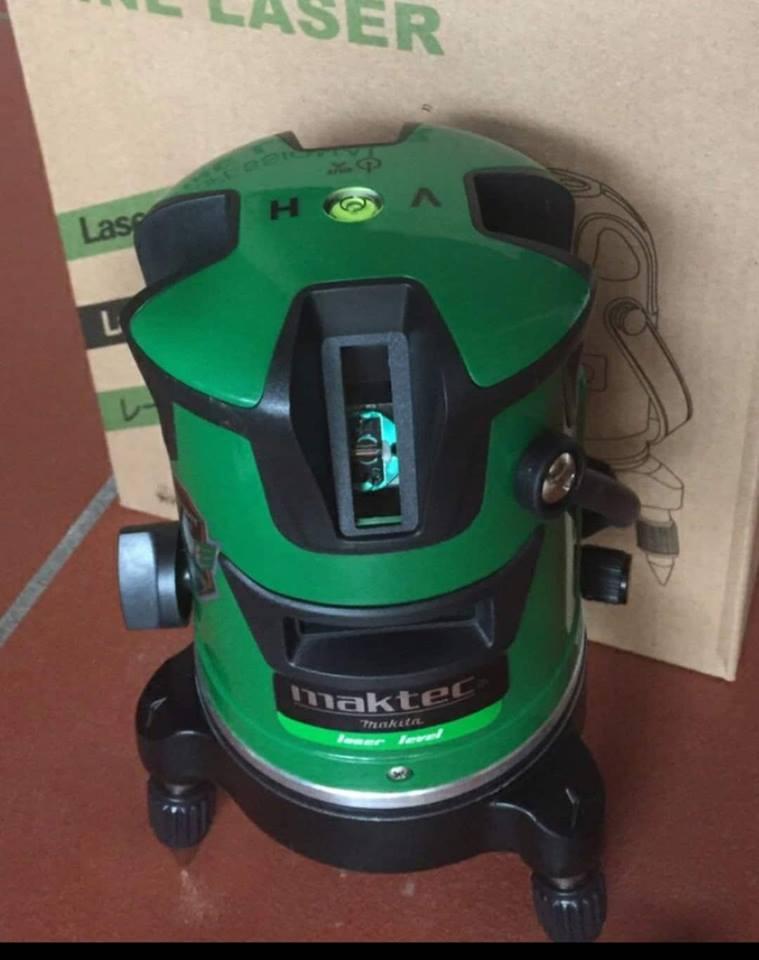 Máy cân mực laser MAKTEC 5 tia xanh kèm chân đế- sạc - - maý cân mực laze