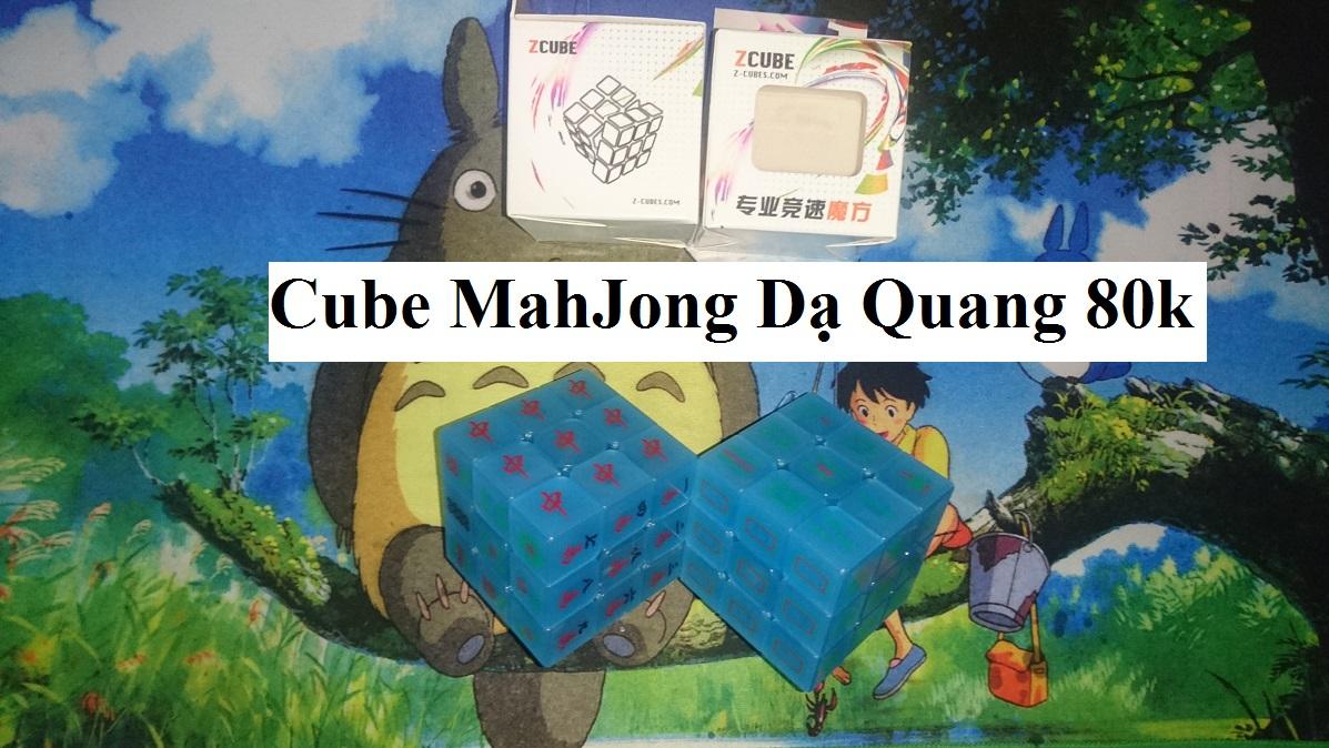 Rubik 3x3x3 MahJong Dạ Quang Blue LongSheng