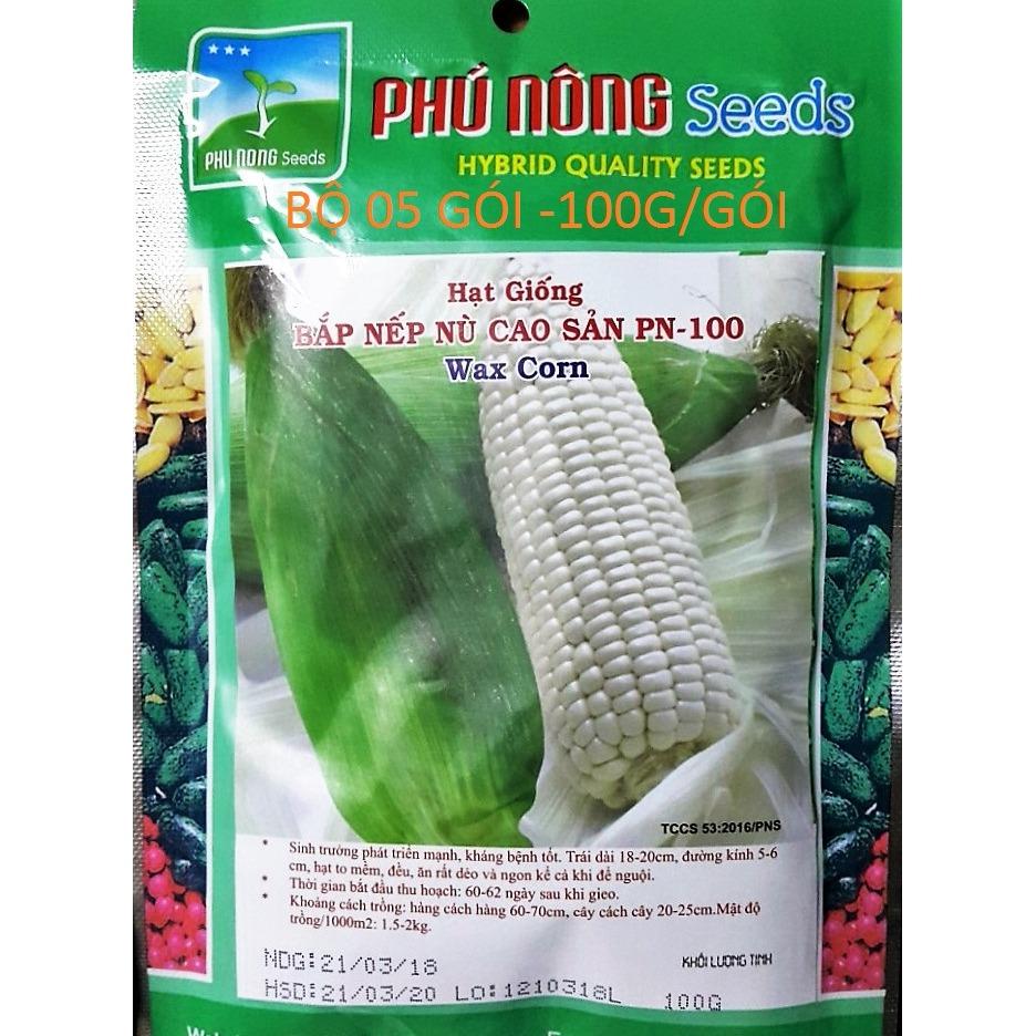 [HCM]Bộ 05 gói  hạt giống Bắp Nếp Nù Cao Sản PN-100  _KLT  100G.