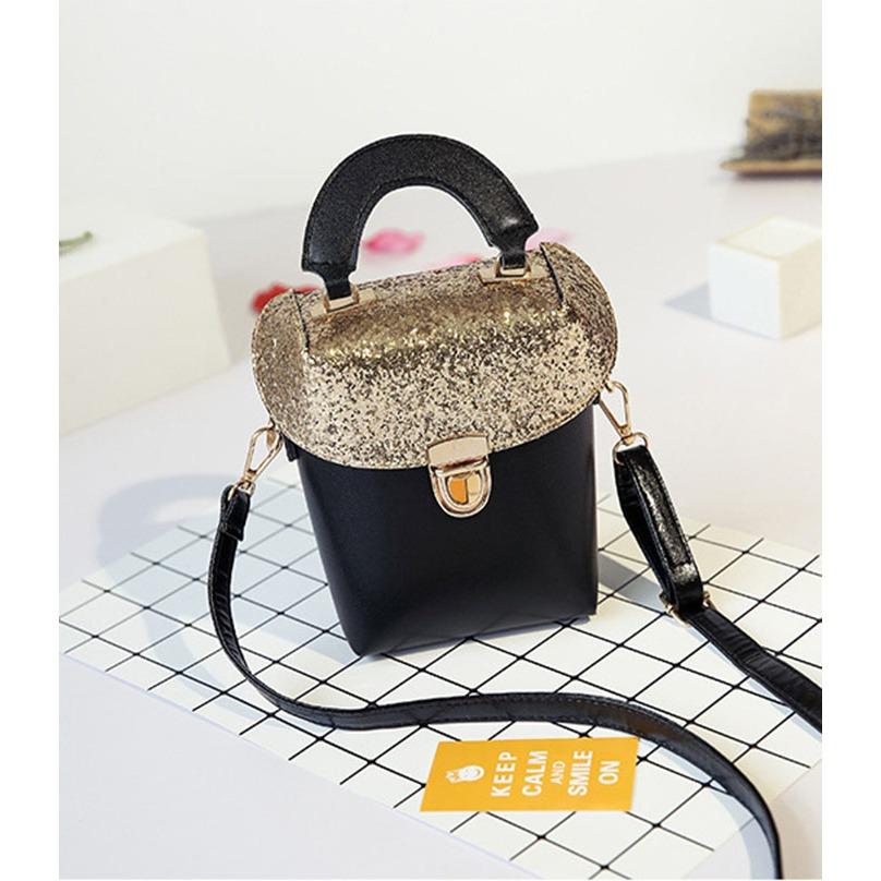 Túi vuông mini nắp cài kết kim sa