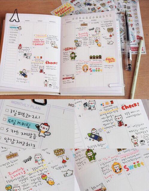 Bộ hình dán sticker Hàn Quốc độc đáo cho bé HD-106