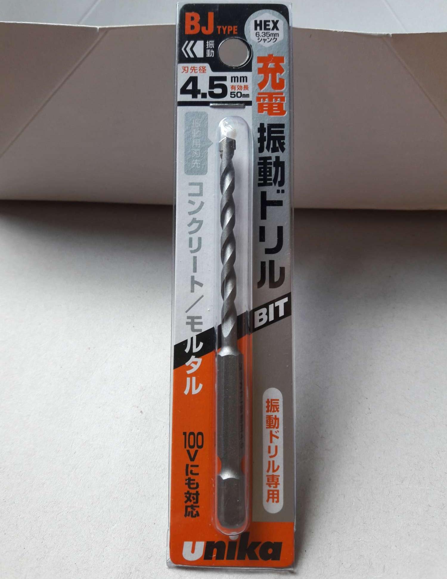 Mũi khoan bê tông chuôi lục giác Unika BJ4.5*95mm