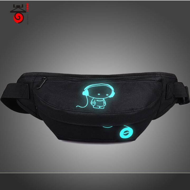 Túi Đeo Chéo Nam Nữ Dạ Quang Phát Sáng Độc Lạ, Có Lỗ Tai Nghe