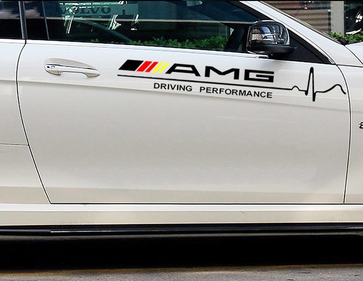 [HCM]Tem dán cửa xe ô tô phong cách AMG 02 (đen)