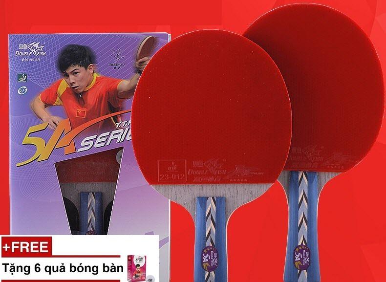 Vợt Bóng Bàn Double Fisch 5AC + tặng hợp quả bóng bàn DHS 3sao 6 quả